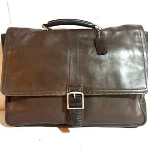 Coach vintage unisex Brown Leather Briefcase messenger bag